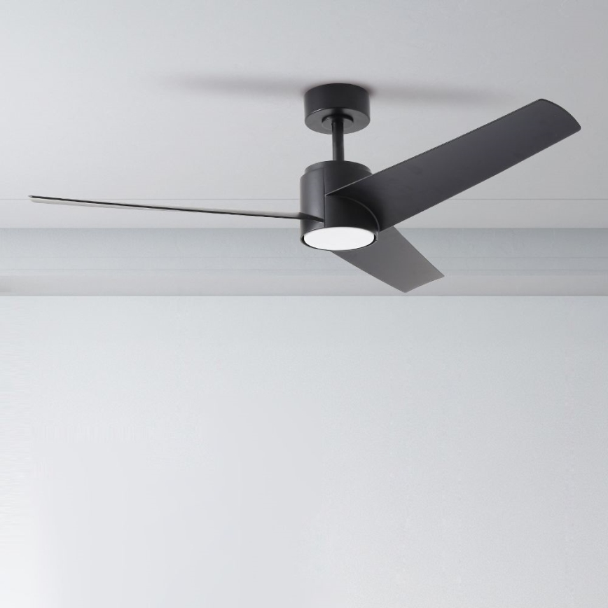 ZEVENTI - LED dimbare plafondventilator ORVIETO LED/18W/230V 3000-6000K Wi-Fi Tuya zwart + afstandsbediening