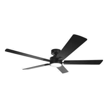ZEVENTI - LED dimbare plafondventilator WAIKIKI LED/20W/230V 2700-6500K 132 cm zwart + afstandsbediening