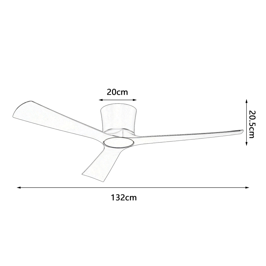 ZEVENTI - LED dimbare plafondventilator AUREX LED/24W/230V 3000/4000/6000K Wi-Fi Tuya wit + afstandsbediening