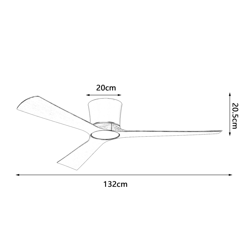 ZEVENTI - LED dimbare plafondventilator AUREX LED/24W/230V 3000/4000/6000K Wi-Fi Tuya zwart/walnoot + afstandsbediening