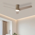 ZEVENTI - LED Plafondventilator BARROSA LED/18W/230V 3000/4000/6000K Wi-Fi Tuya beige + afstandsbediening