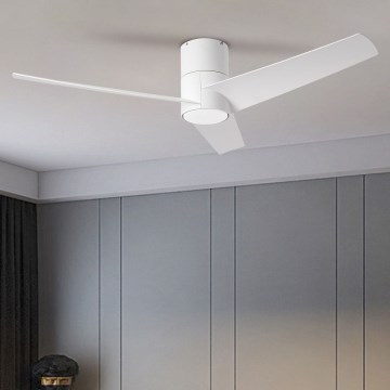 ZEVENTI - LED-plafondventilator BARROSA LED/18W/230V 3000/4000/6000K Wi-Fi Tuya wit + afstandsbediening