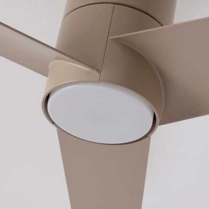ZEVENTI - LED Plafondventilator BARROSA LED/18W/230V 3000/4000/6000K Wi-Fi Tuya beige + afstandsbediening