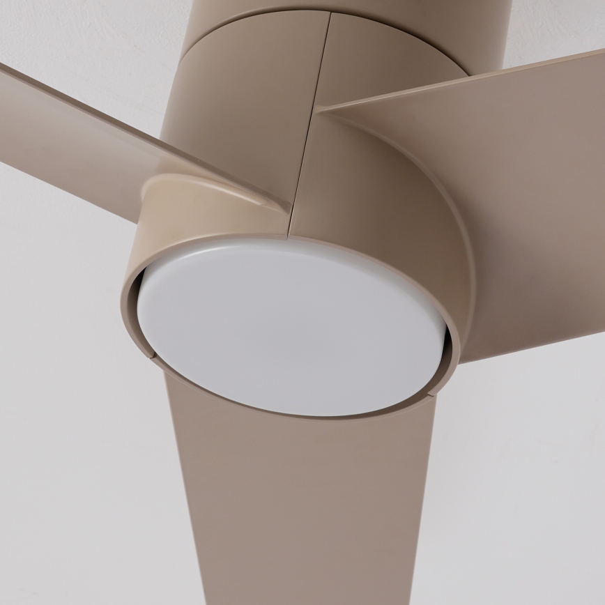 ZEVENTI - LED Plafondventilator BARROSA LED/18W/230V 3000/4000/6000K Wi-Fi Tuya beige + afstandsbediening