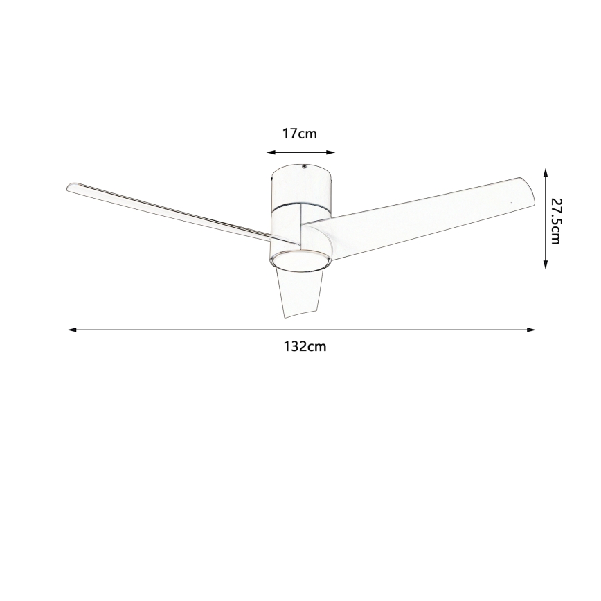 ZEVENTI - LED Plafondventilator BARROSA LED/18W/230V 3000/4000/6000K Wi-Fi Tuya beige + afstandsbediening