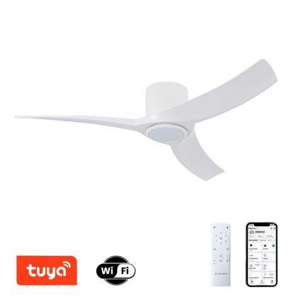 ZEVENTI - LED-dimbare plafondventilator ORBITO LED/24W/230V 3000/4000/6000K Wi-Fi Tuya wit + afstandsbediening