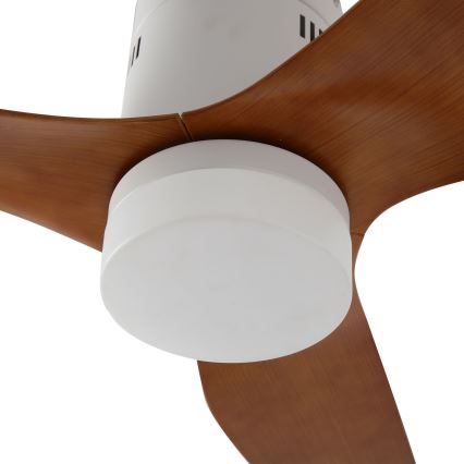 ZEVENTI - LED dimbare plafondventilator PADUA LED/18W/230V 3000-6000K Wi-Fi Tuya wit/bruin + afstandsbediening