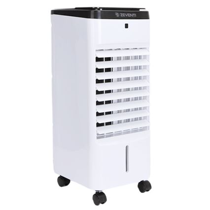 ZEVENTI - Luchtkoeler ARCTIC 60W/230V zwart/wit + afstandsbediening