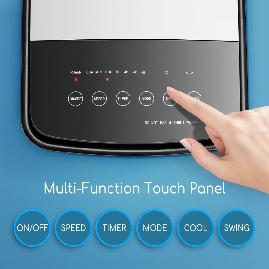 ZEVENTI - Luchtkoeler ARCTIC 60W/230V zwart/wit