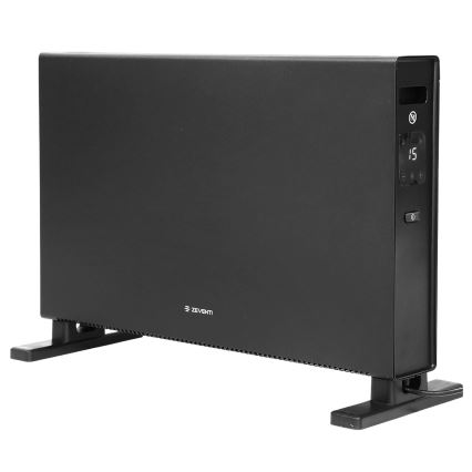 ZEVENTI - Radiateur/convecteur électrique avec écran LCD 1250/2000W/230V noir + télécommande