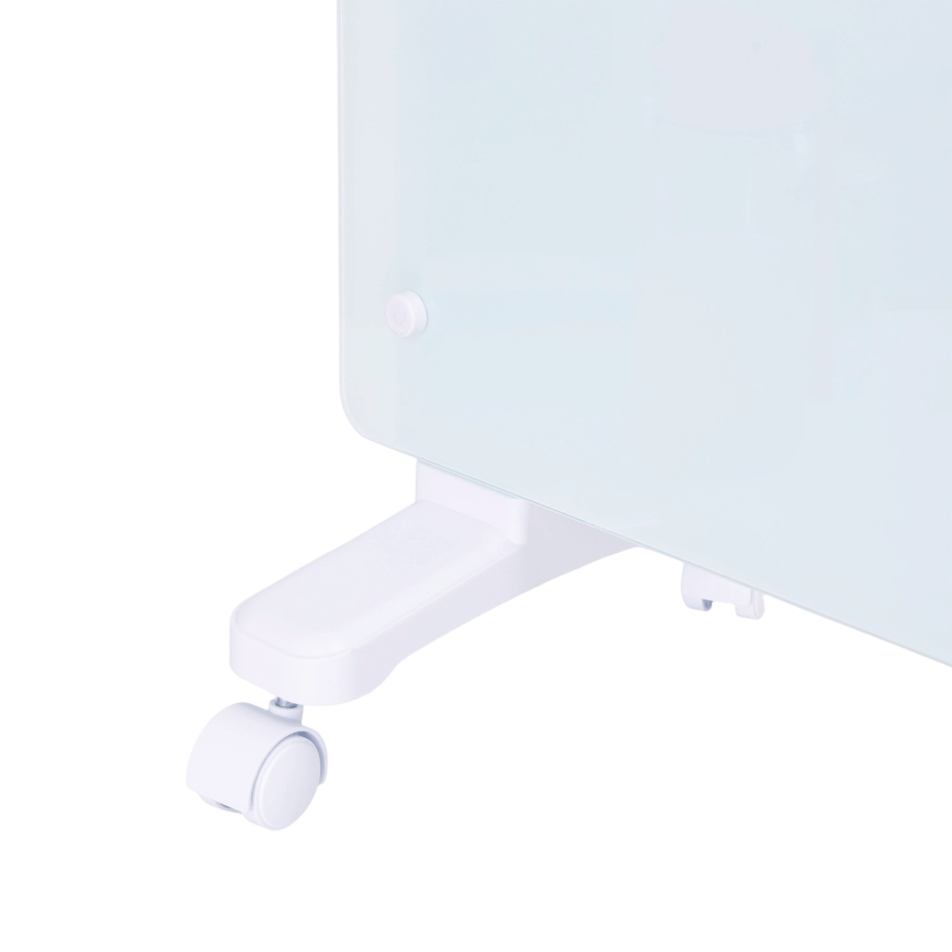 ZEVENTI - Slimme wandgemonteerde elektrische directe verwarming/convectorkachel met LCD-display 1000/2000W/230V Wi‑Fi wit