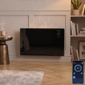 ZEVENTI - Slimme wandgemonteerde elektrische directe kachel/convector met LCD-display 1000/2000W/230V Wi-Fi zwart