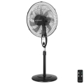 ZEVENTI - Staande ventilator FLOW 55W/230V 130 cm zwart + afstandsbediening