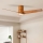 ZEVENTI - Ventilateur de plafond à intensité variable BARROSA LED/18W/230V 3000-6000K Wi-Fi Tuya marron + Télécommande