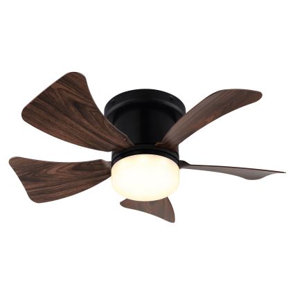 ZEVENTI - Ventilateur de plafond à intensité variable MUNDAKA LED/10W/230V 3000-6500K marron + Télécommande