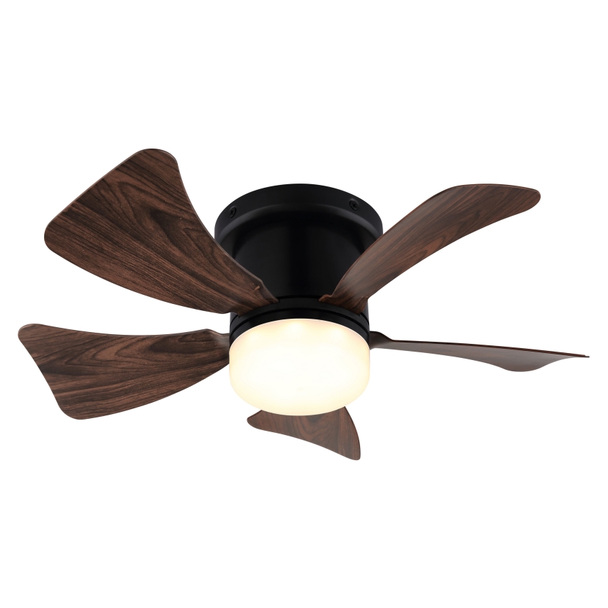ZEVENTI - Ventilateur de plafond à intensité variable MUNDAKA LED/10W/230V 3000-6500K marron + Télécommande