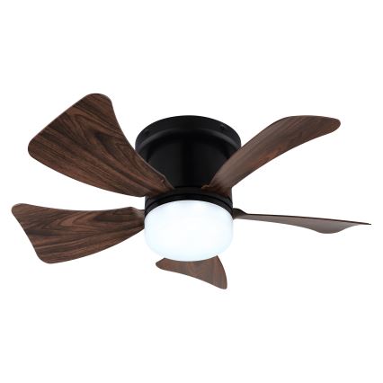 ZEVENTI - Ventilateur de plafond à intensité variable MUNDAKA LED/10W/230V 3000-6500K marron + Télécommande