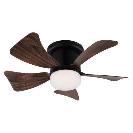 ZEVENTI - Ventilateur de plafond à intensité variable MUNDAKA LED/10W/230V 3000-6500K marron + Télécommande