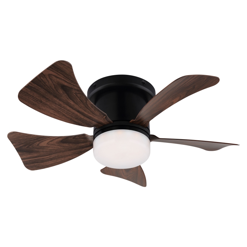 ZEVENTI - Ventilateur de plafond à intensité variable MUNDAKA LED/10W/230V 3000-6500K marron + Télécommande