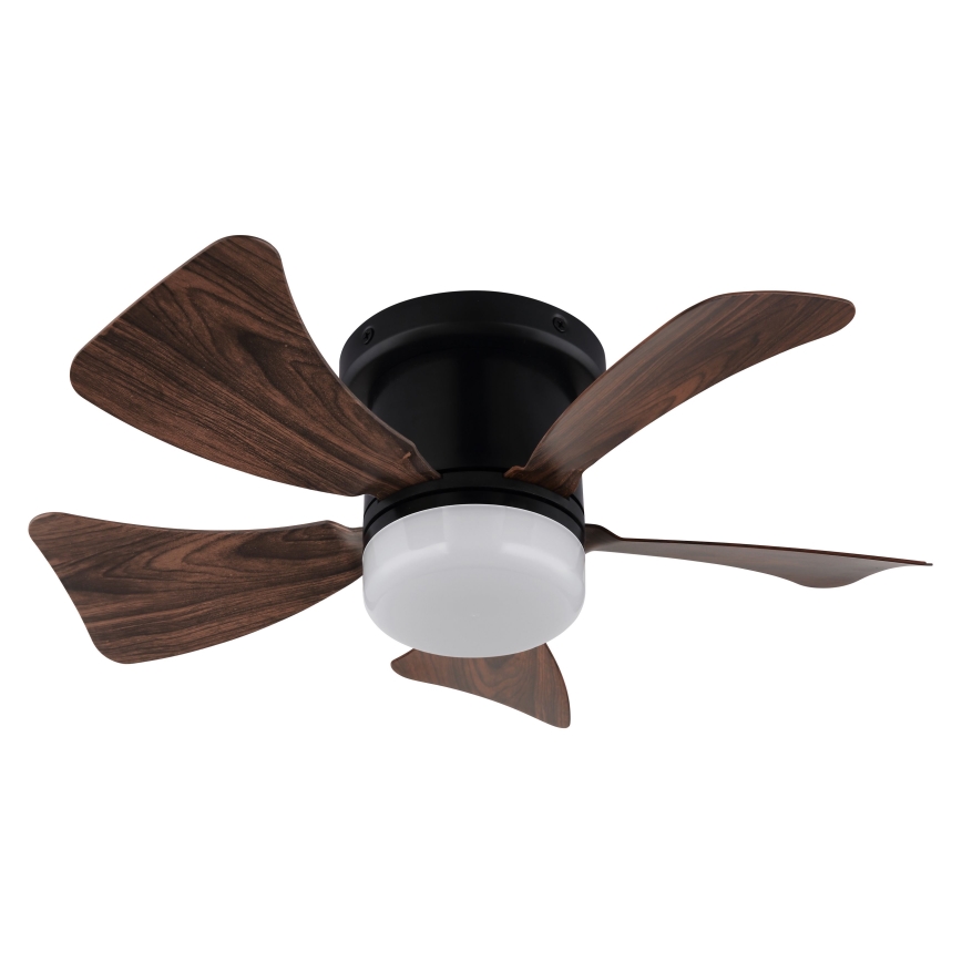 ZEVENTI - Ventilateur de plafond à intensité variable MUNDAKA LED/10W/230V 3000-6500K marron + Télécommande