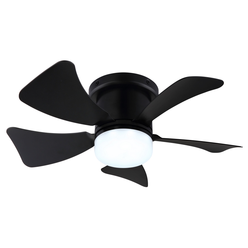ZEVENTI - Ventilateur de plafond à intensité variable MUNDAKA LED/10W/230V 3000-6500K noir + Télécommande