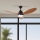 ZEVENTI - Ventilateur de plafond à intensité variable MURO LED/18W/230V 3000-6000K Wi-Fi Tuya noir + Télécommande