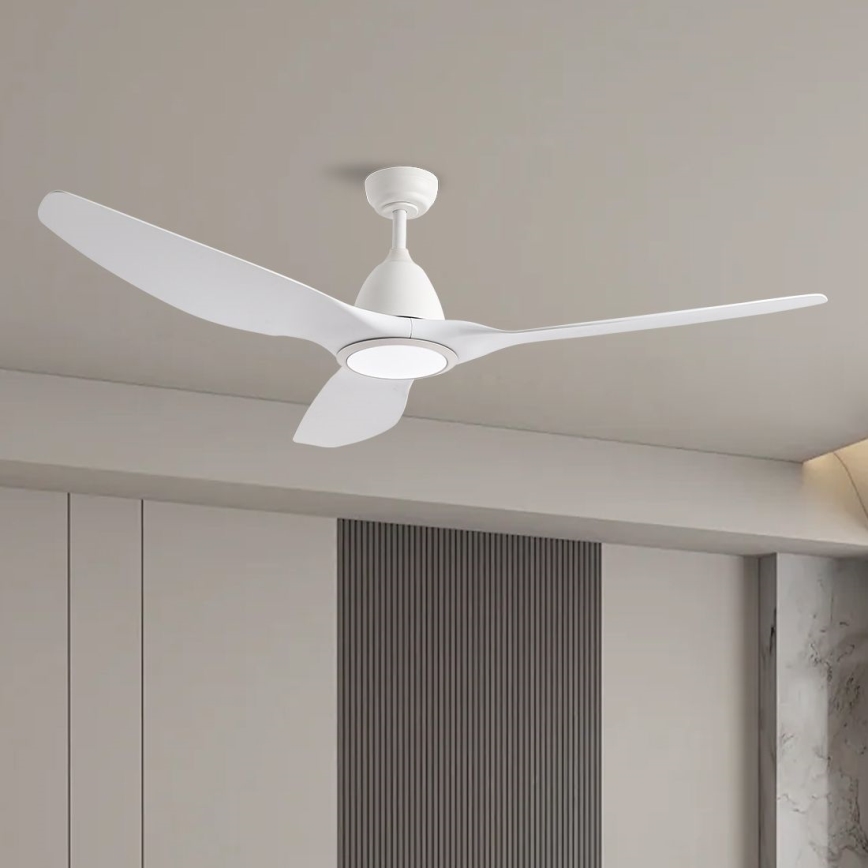 ZEVENTI - Ventilateur de plafond à intensité variable URBINO LED/20W/230V 3000-6000K Wi-Fi Tuya blanc + Télécommande