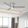 ZEVENTI - Ventilateur de plafond BARROSA LED/18W/230V 3000/4000/6000K Wi-Fi Tuya chrome mat + Télécommande