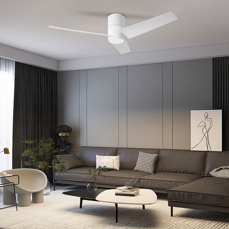 ZEVENTI - Ventilateur de plafond à intensité variable BARROSA LED/18W/230V 3000-6000K Wi-Fi Tuya blanc + Télécommande