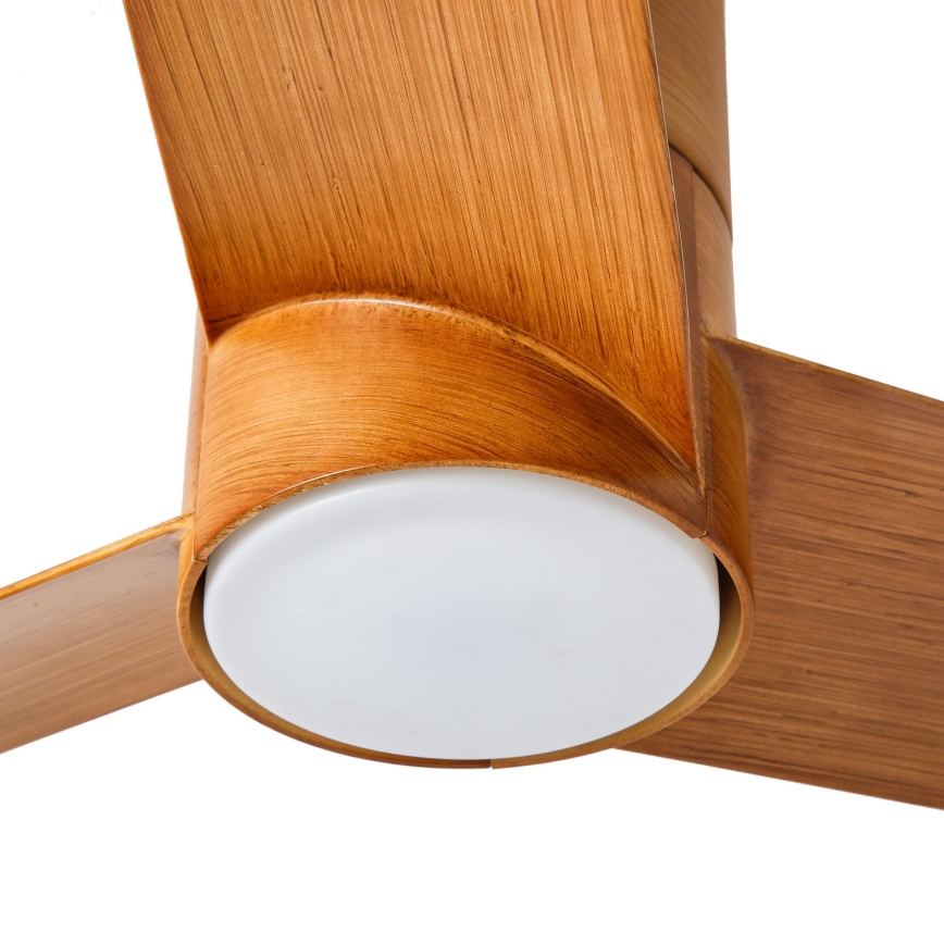 ZEVENTI - Ventilateur de plafond à intensité variable BARROSA LED/18W/230V 3000-6000K Wi-Fi Tuya marron + Télécommande