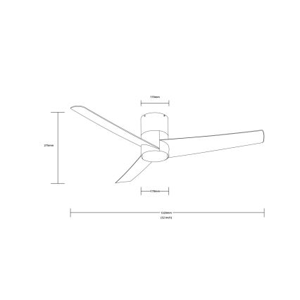 ZEVENTI - Ventilateur de plafond BARROSA LED/18W/230V 3000/4000/6000K Wi-Fi Tuya chrome mat + Télécommande