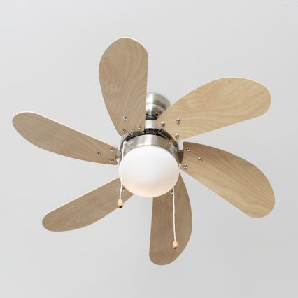 ZEVENTI - Ventilateur de plafond FAMARA 1xE14/60W/230V beige