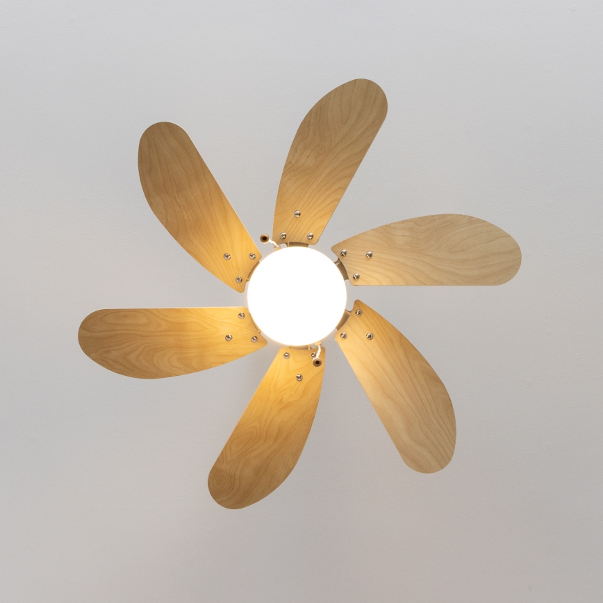 ZEVENTI - Ventilateur de plafond FAMARA 1xE14/60W/230V beige
