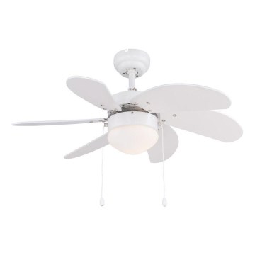 ZEVENTI - Ventilateur de plafond FAMARA 1xE14/60W/230V blanc