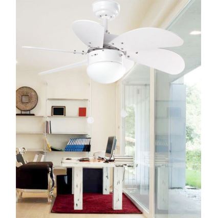 ZEVENTI - Ventilateur de plafond FAMARA 1xE14/60W/230V blanc