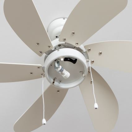 ZEVENTI - Ventilateur de plafond FAMARA 1xE14/60W/230V blanc