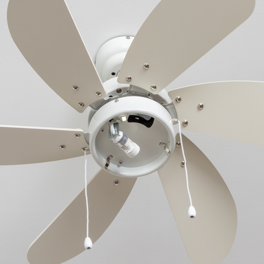 ZEVENTI - Ventilateur de plafond FAMARA 1xE14/60W/230V blanc