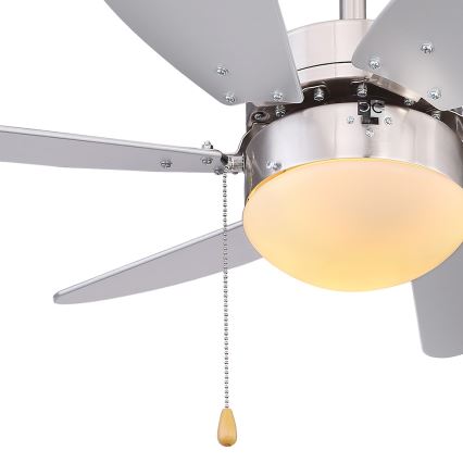 ZEVENTI - Ventilateur de plafond FAMARA 1xE14/60W/230V gris