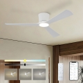 ZEVENTI - Ventilateur de plafond LED dimmable AUREX LED/24W/230V 3000/4000/6000K Wi-Fi Tuya blanc + télécommande