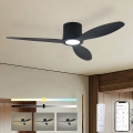 ZEVENTI - ventilateur de plafond LED dimmable VENTORA LED/24W/230V 3000/4000/6000K Wi-Fi Tuya noir + télécommande