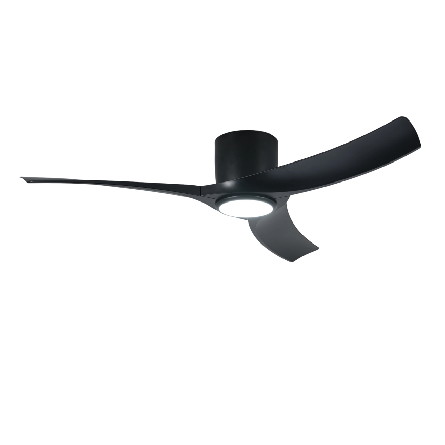 ZEVENTI - Ventilateur de plafond LED dimmable ORBITO LED/24W/230V 3000/4000/6000K Wi-Fi Tuya noir + télécommande