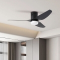 ZEVENTI - Ventilateur de plafond LED PADUA LED/18W/230V 3000/4000/6000K Wi-Fi Tuya noir + télécommande