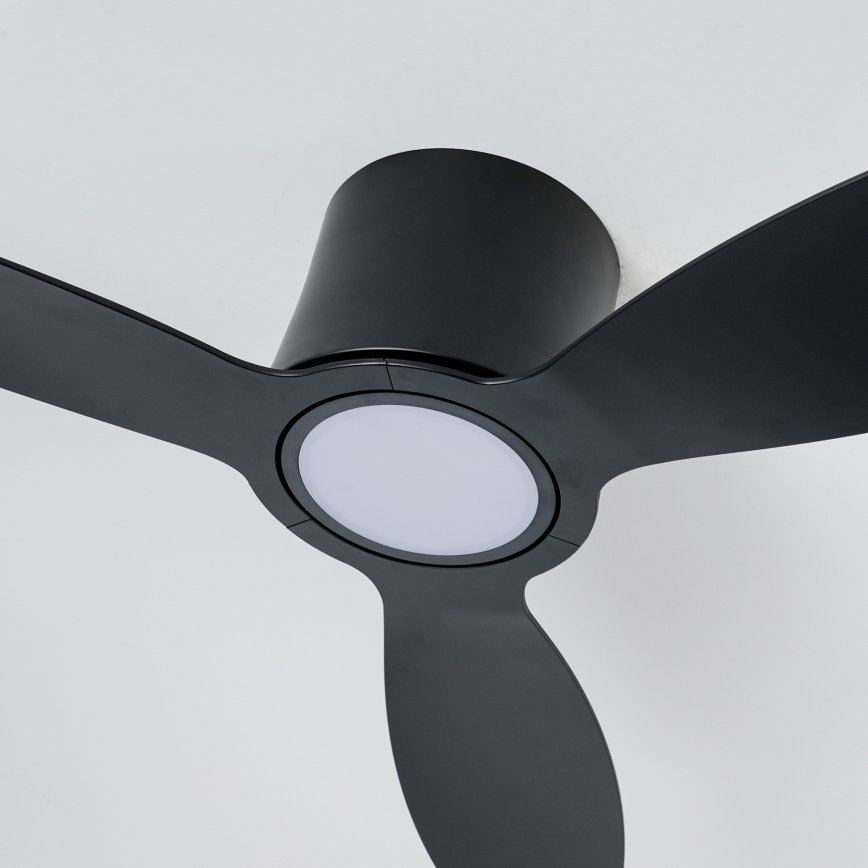 ZEVENTI - ventilateur de plafond LED dimmable VENTORA LED/24W/230V 3000/4000/6000K Wi-Fi Tuya noir + télécommande