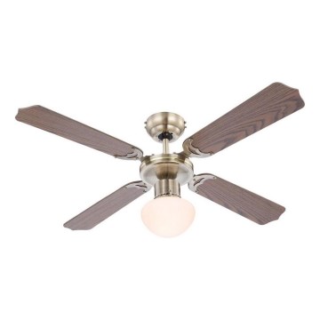 ZEVENTI - Ventilateur de plafond NAVAGIO 1xE27/60W/230V marron