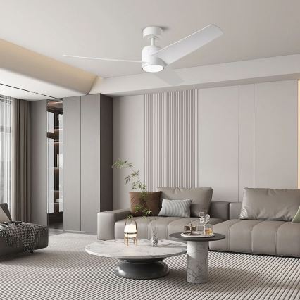 ZEVENTI - Ventilateur de plafond à intensité variable ORVIETO LED/18W/230V 3000-6000K Wi-Fi Tuya blanc + Télécommande