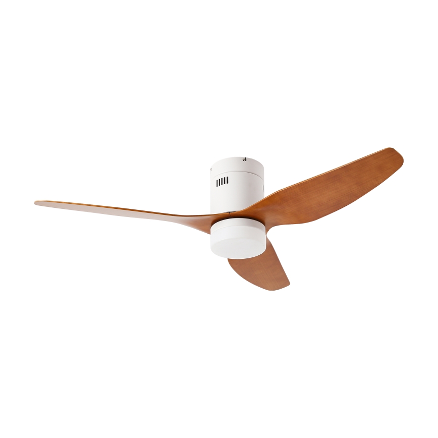 ZEVENTI - Ventilateur de plafond à intensité variable PADUA LED/18W/230V 3000-6000K Wi-Fi Tuya blanc/marron + Télécommande