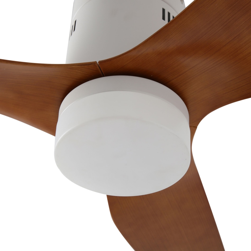 ZEVENTI - Ventilateur de plafond à intensité variable PADUA LED/18W/230V 3000-6000K Wi-Fi Tuya blanc/marron + Télécommande
