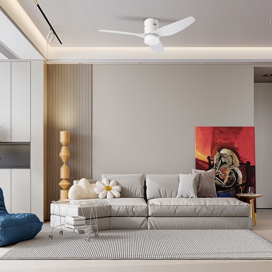 ZEVENTI - Ventilateur de plafond à intensité variable PADUA LED/18W/230V 3000-6000K Wi-Fi Tuya blanc + Télécommande