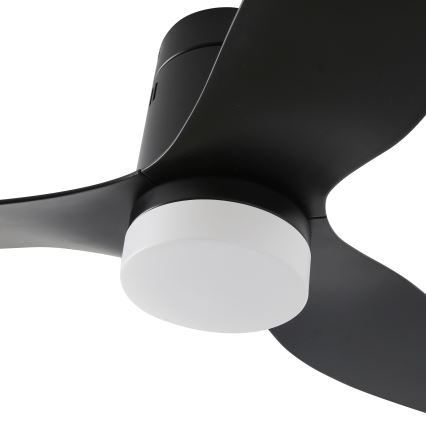 ZEVENTI - Ventilateur de plafond à intensité variable PADUA LED/18W/230V 3000-6000K Wi-Fi Tuya noir + Télécommande