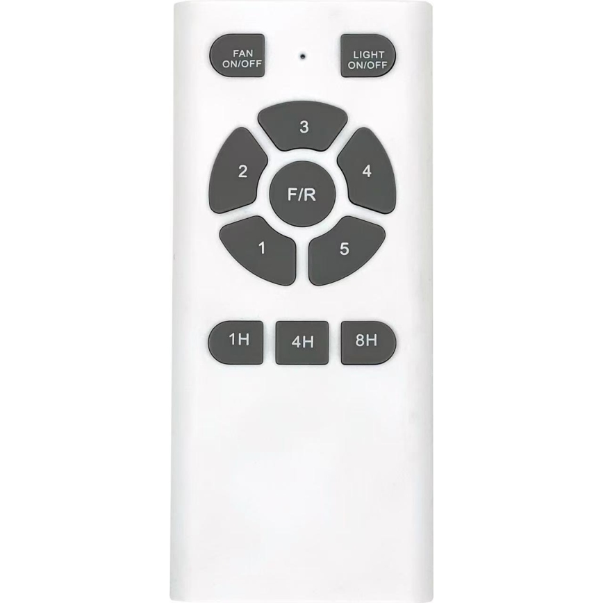 ZEVENTI - Ventilateur de plafond SPELLO Wi-Fi Tuya chrome mat/chêne + Télécommande